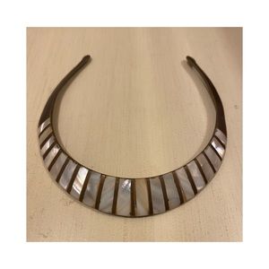 Unique Abalone Inlay Torque Style Necklace